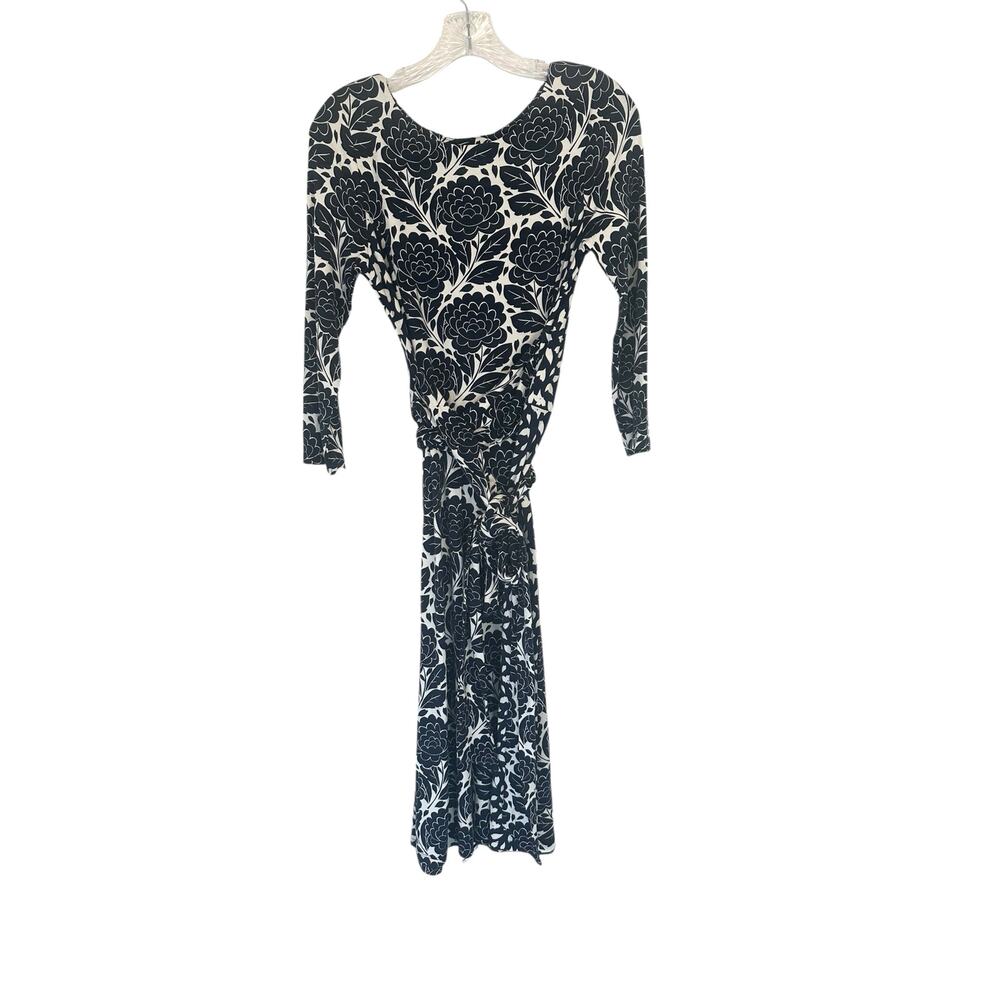 Boden Blue White Floral Stretch Office‎ Career Work Anna Jersey Dress Size 4
